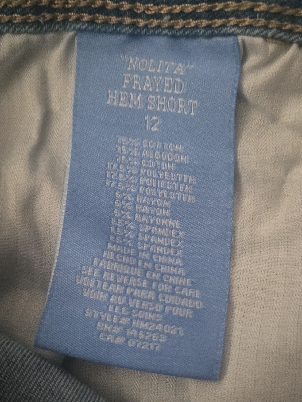 Hydraulic Light Blue Embroidered Denim Shorts Size 12 - Picture 6 of 6